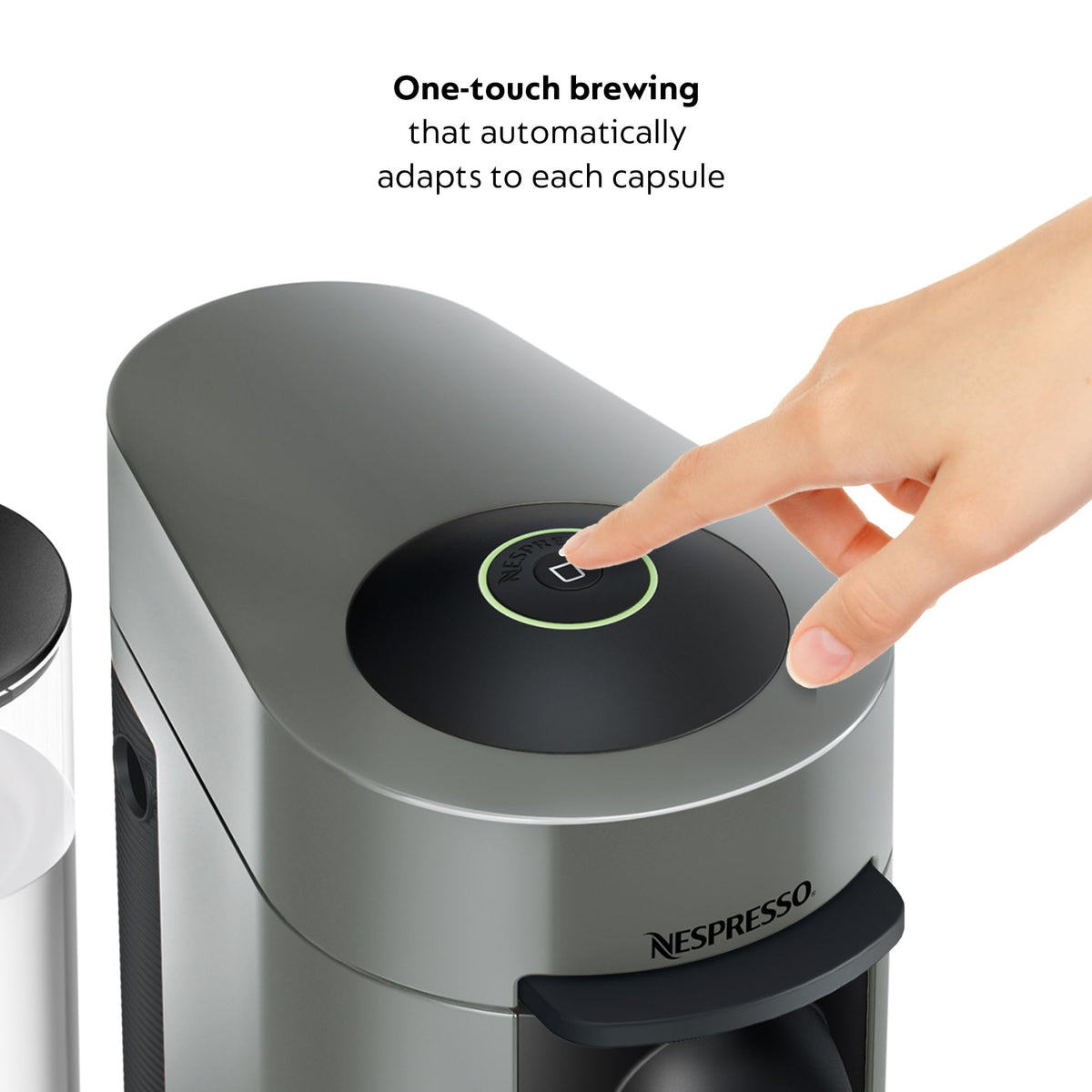 Nespresso Vertuo Plus Coffee and Espresso Maker by De'Longhi, Grey