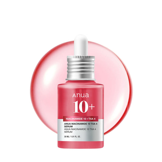 ANUA Niacinamide 10 + TXA 4 Serum, Hyaluronic Acid, Tranexamic acid, Vitamin B12, Facial Serum for Glass Skin, Clarifying, Radiant Complexion with Natural Color, Korean Skin Care (30ml /1.01 fl.oz)