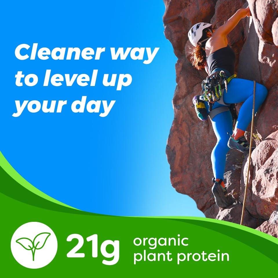Orgain Organic Vegan Protein Powder, Vanilla Bean - 21g Plant Protein, 4g Prebiotic Fiber, No Lactose Ingredients, No Added Sugar, Non-GMO, For Shakes & Smoothies, 2.03 lb (Packaging May Vary)