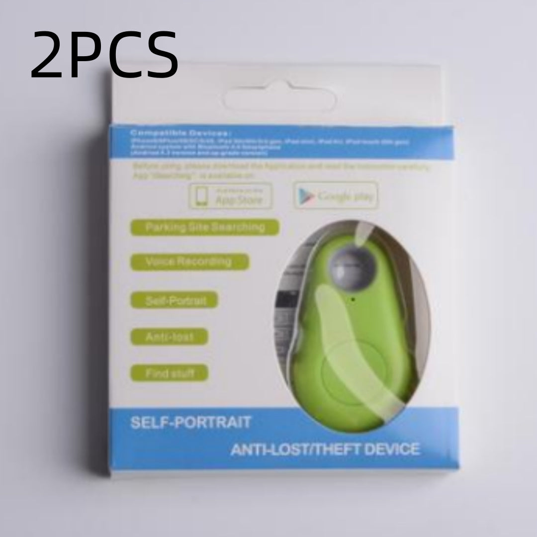 Water Drop Bluetooth-compatible Anti Lost Object Finder 2PC green
