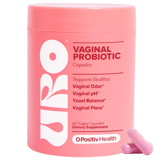O Positiv URO Vaginal Probiotics for Women pH Balance with Prebiotics & Lactobacillus Probiotic Blend - Vaginal Health Supplement - Promote Healthy Vaginal Odor & Vaginal Flora, 60 Count (Pack of 1)
