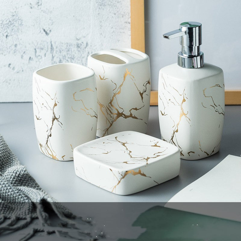 Wash bathroom, gift, mouthwash cup, bathroom White Q4pcs