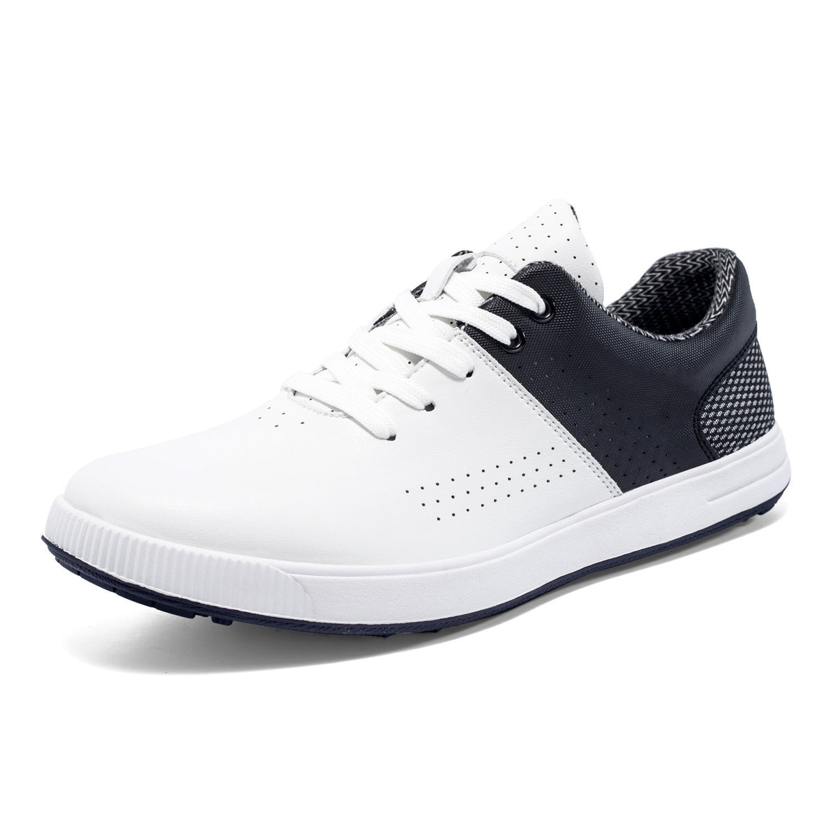 Men's Fashion Waterproof Non-slip Golf Shoes Black And White