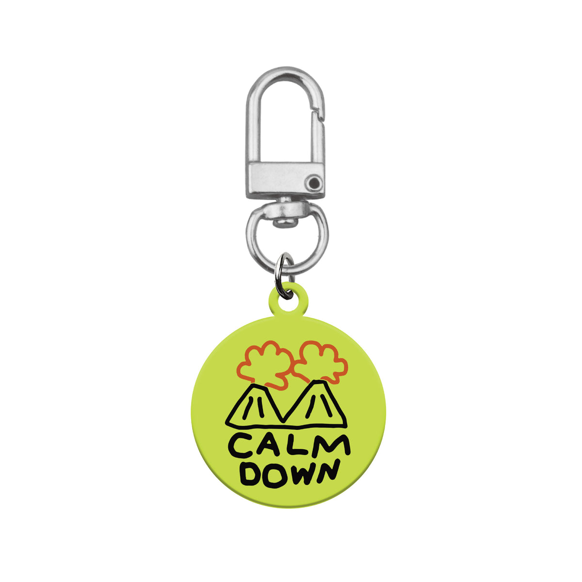 Creative American Statement Graffiti Text Round Key Chain