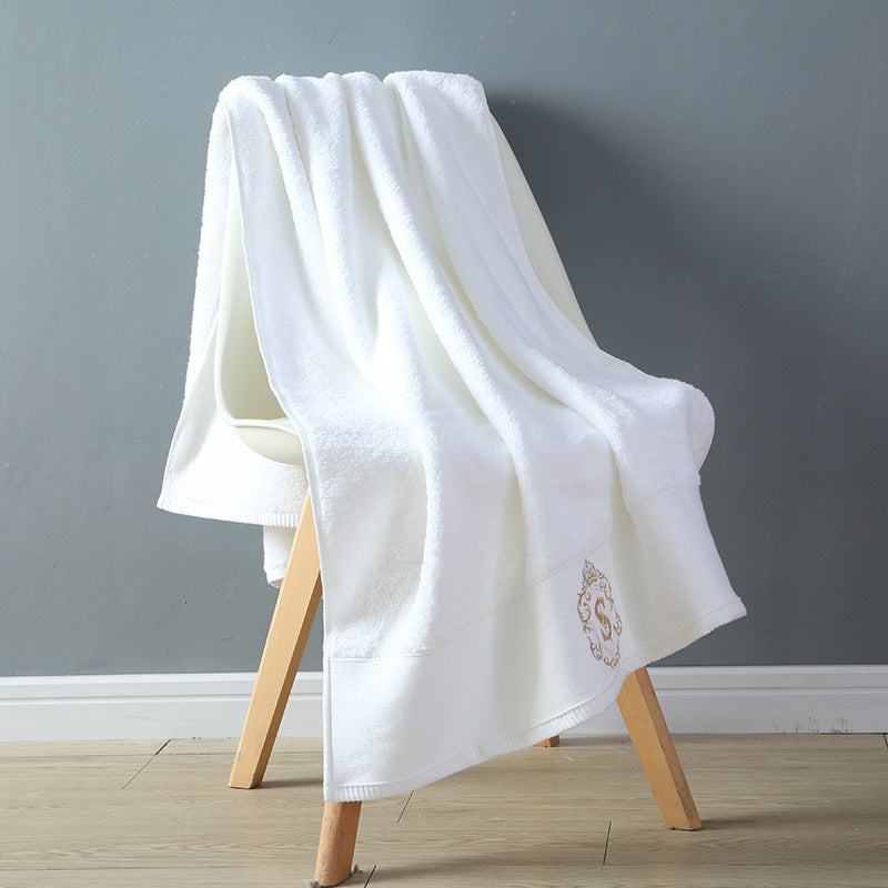 Five-star Hotel Bath Towels Are Soft And Absorbent Elegant white 80x160cm