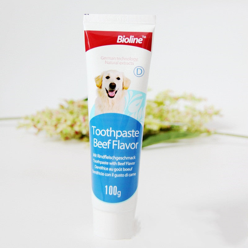 Dog toothpaste for pet toothpaste Beef flavor Q1pcs