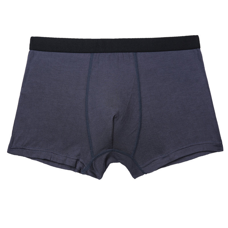 Pure Color Bamboo Fiber Men Underwear Dark Grey