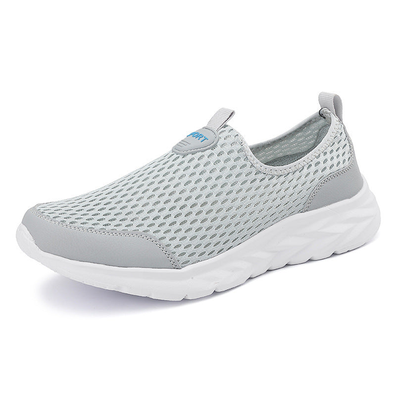 Lightweight Mesh Breathable Low Top Men's Basketball Shoes Gray