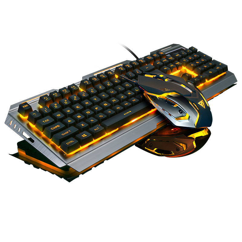 Wired gaming keyboard for notebook desktop Yellow light
