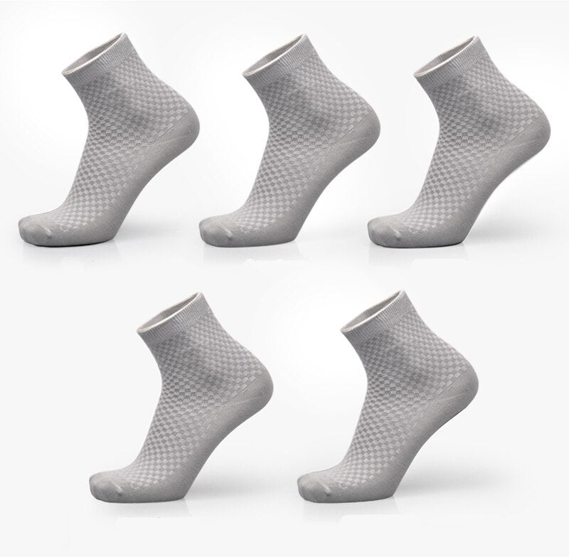 Socks men's new bamboo fiber men's socks 5Silver Grey
