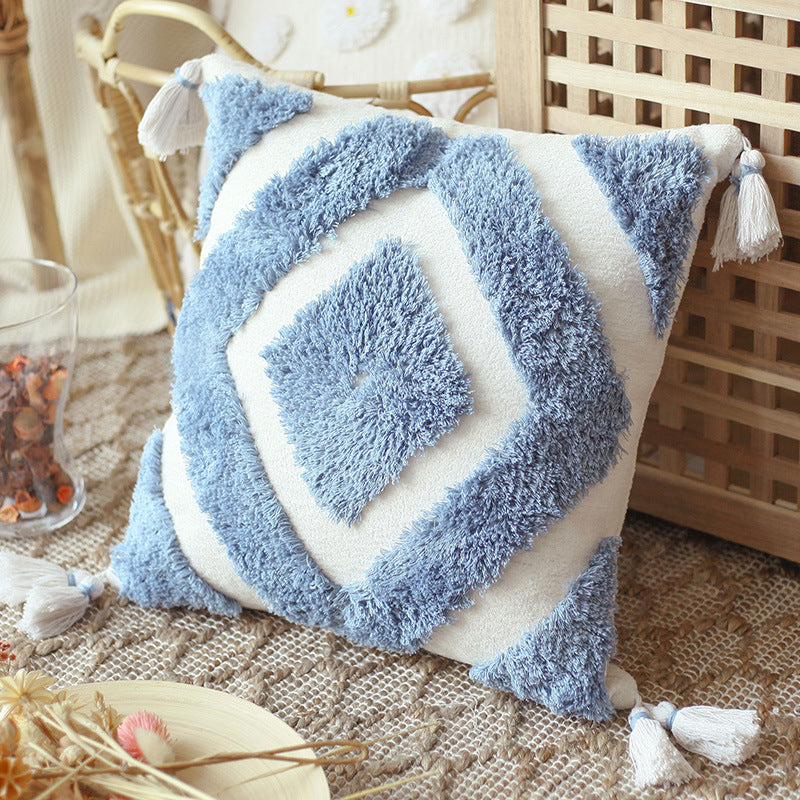 Nordic Pillow Ins Style Moroccan Bohemian Pillow Blue