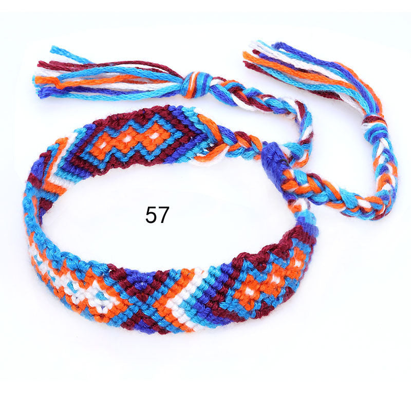 Nepal Ethnic Style Woven Rainbow Bracelet Style 57