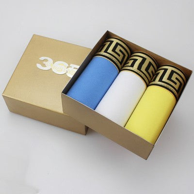 Mens 3Pcs sexy Underwear Boxers Men Shorts Boxer Yellow blue white