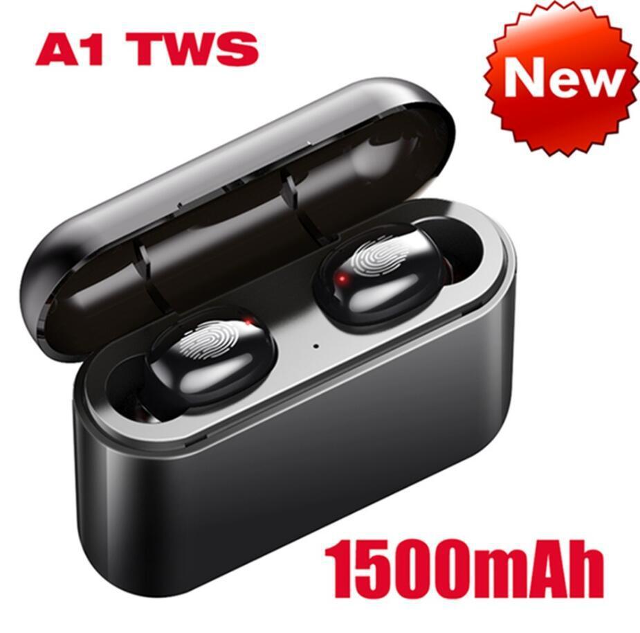 A1 TWS Sports Wireless Headphone Black A1 1500 mAh