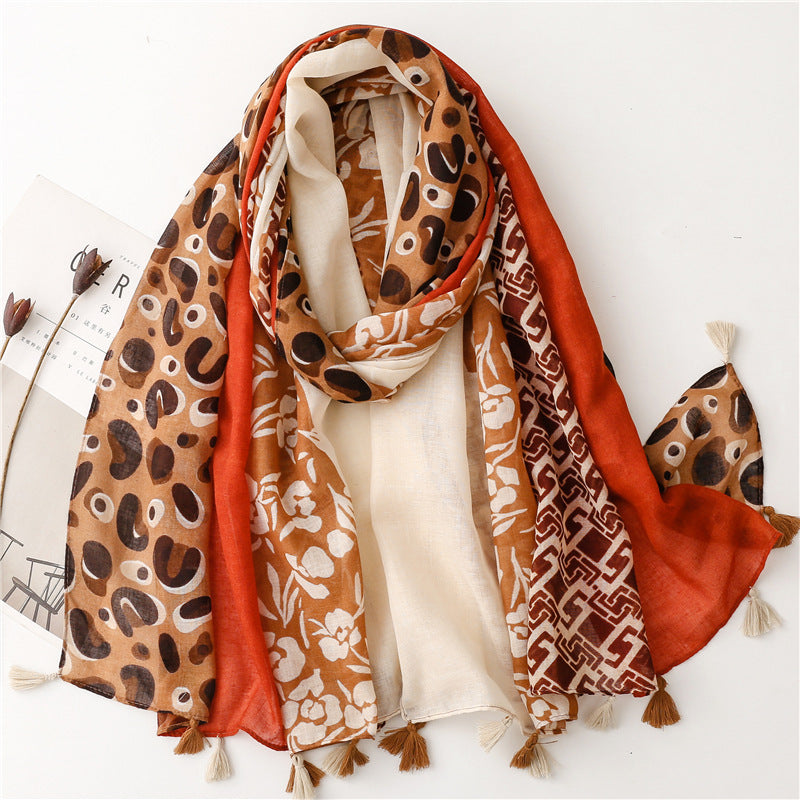 Creative Chinese Style Cotton And Linen Scarf SL2302038 180X88CM