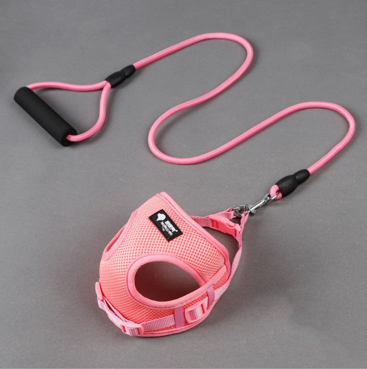 Dog leash dog leash dog collar Pink Large