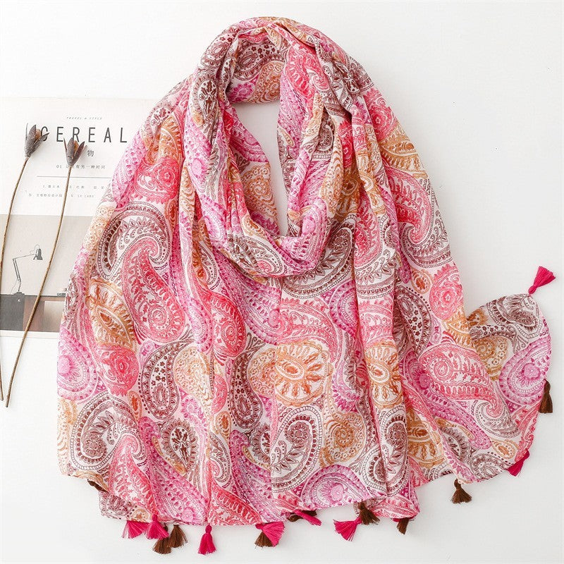 Creative Chinese Style Cotton And Linen Scarf SL2412008 180X88CM