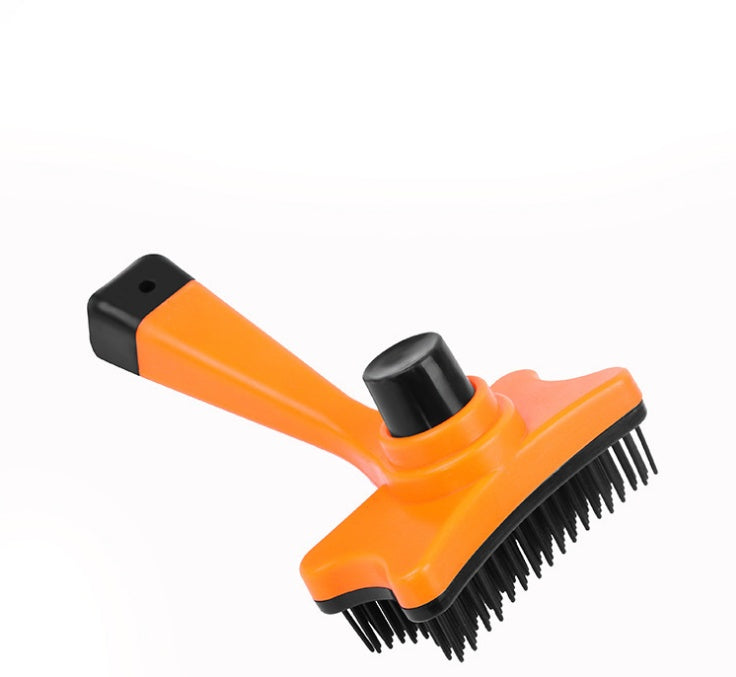 Automatic pet hair removal comb orange S