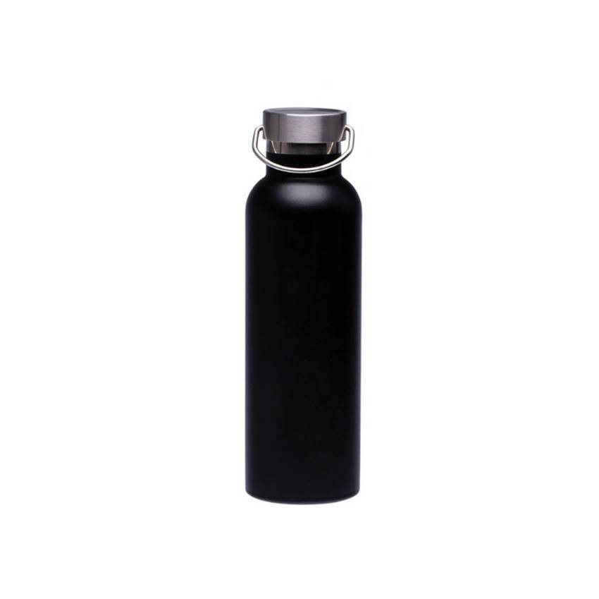 Stainless steel sports water bottle Black 750ml
