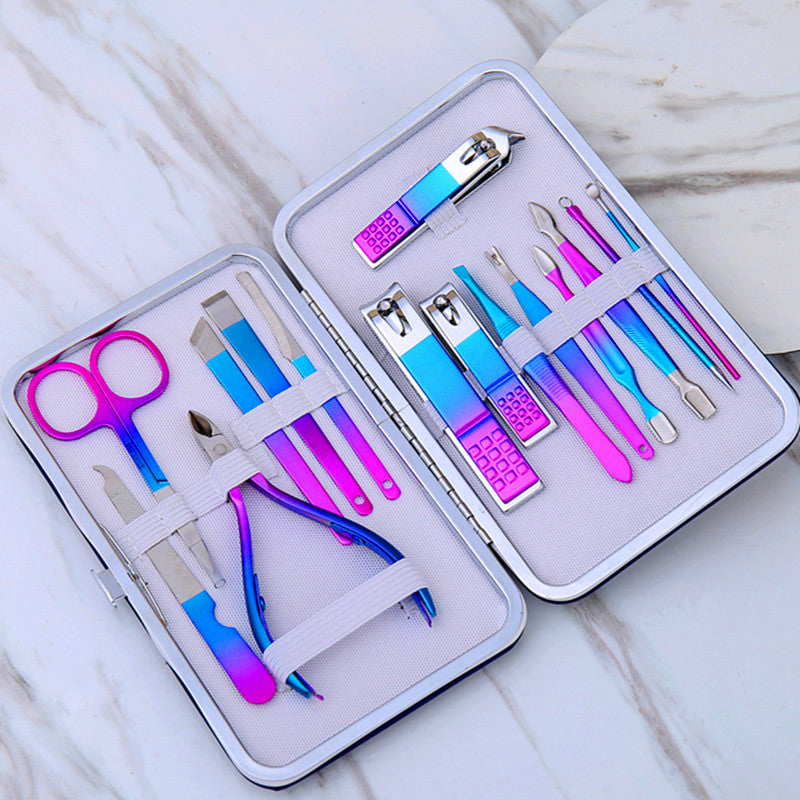 Stainless steel nail clippers set Color Q15pcs
