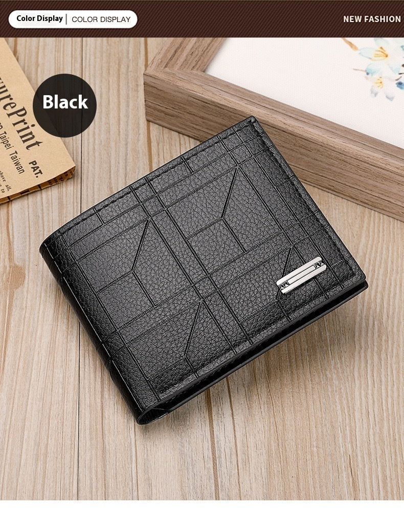 Men's Driver's License Integrated Card Multifunctional Wallet Black 11.5x1.5x9.5
