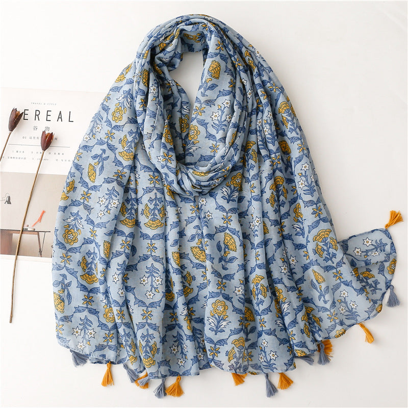 Creative Chinese Style Cotton And Linen Scarf SL2301006 180X88CM