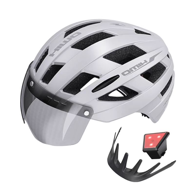 Ride Helmet Cushioning Commuter Battery Bicycle White