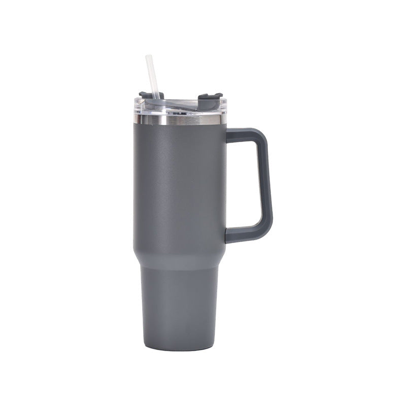 Stainless Steel Insulated Cup 40oz Straw Bingba Grey 40oz