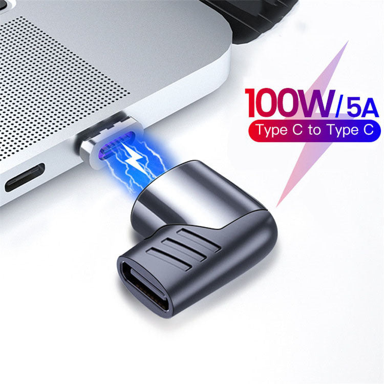Compatible with Apple, Typec Fast Charge MacBook Notebook Adapter 5a Magnetic Adapter Black