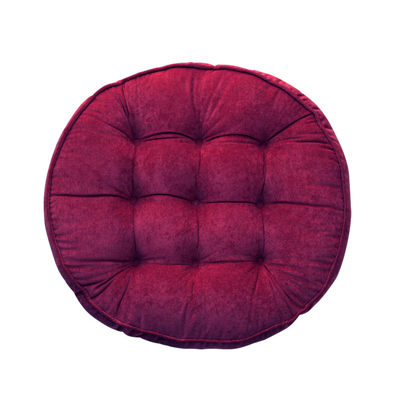 Corduroy solid color padded cushion Wine Red