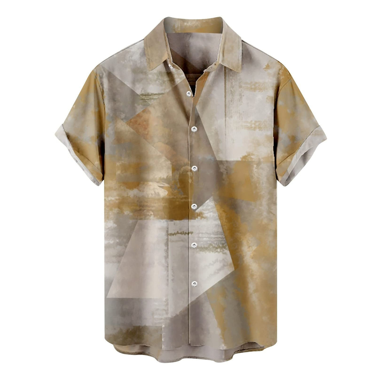 Men's Casual Fashion 3D Digital Printing Short Sleeve Shirt ZM3936