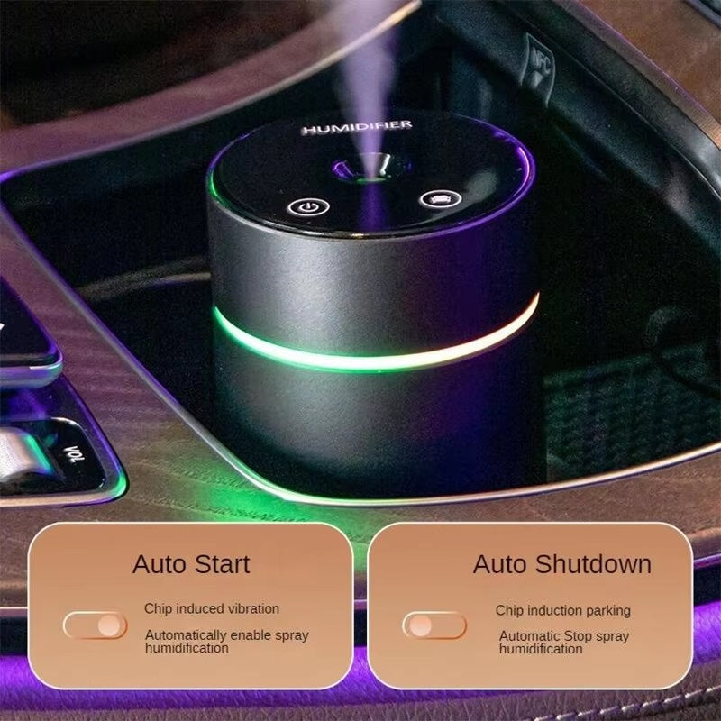 Portable Car Air Humidifier Aluminium Essential Oil Diffuser 260ml Car Aroma Diffuser For Home Office