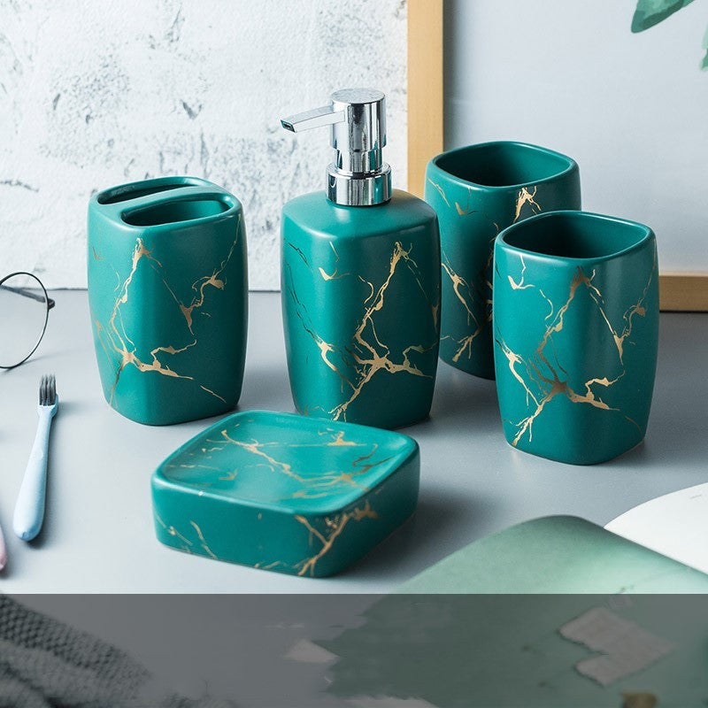 Wash bathroom, gift, mouthwash cup, bathroom Green Q5pcs