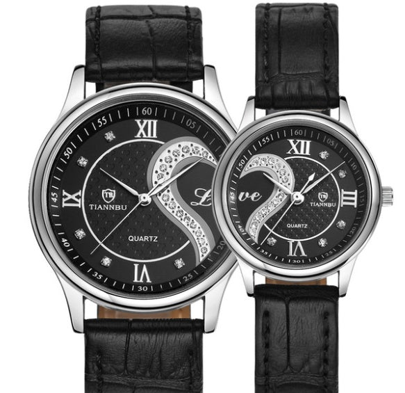 Belt couple watch couple watch pair Black