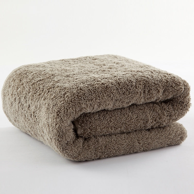 Pure cotton plus towel thickened bath towel S301 Chocolate
