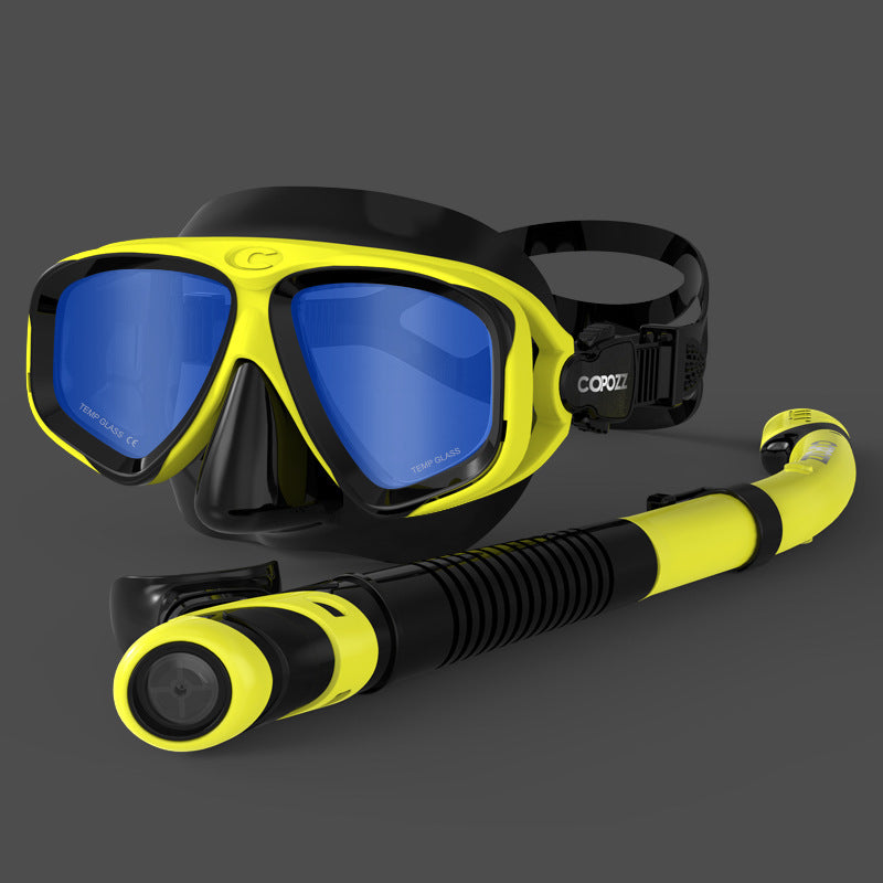 Diving Glasses Snorkel Set Yellow