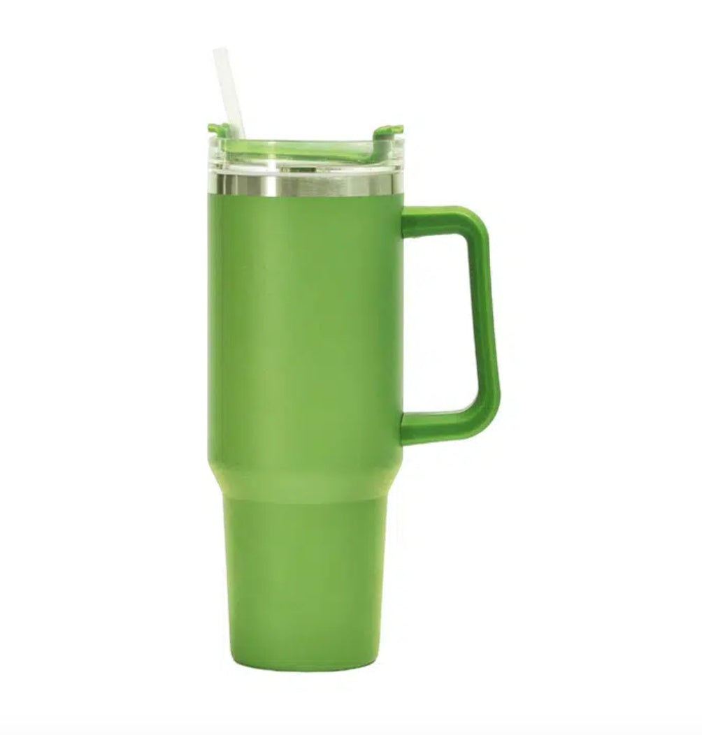 Stainless Steel Insulated Cup 40oz Straw Bingba Cyan 40oz