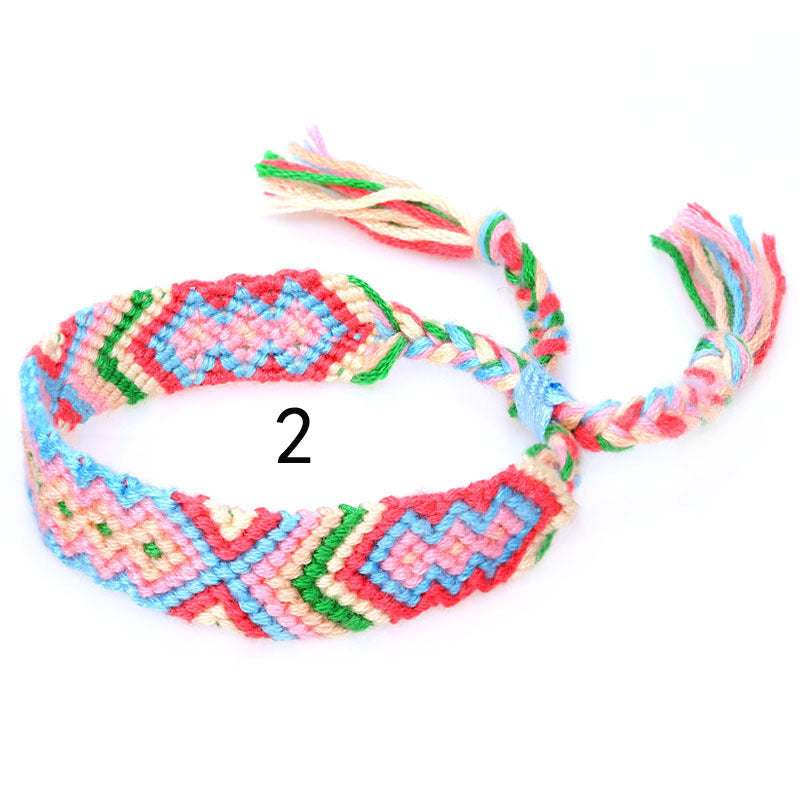 Nepal Ethnic Style Woven Rainbow Bracelet Style 2