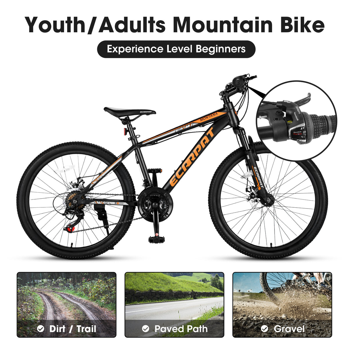 Bicycle A24299-BLACK-ORANGE