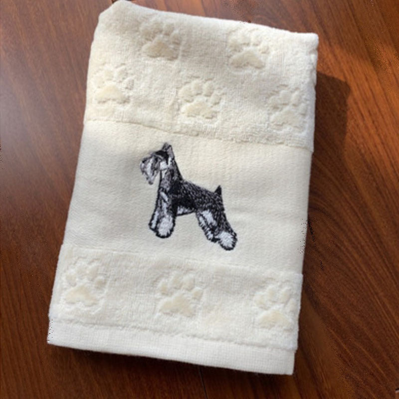 Dog Embroidery Water Absorbing Wash Towel 7 Style 62x40cm