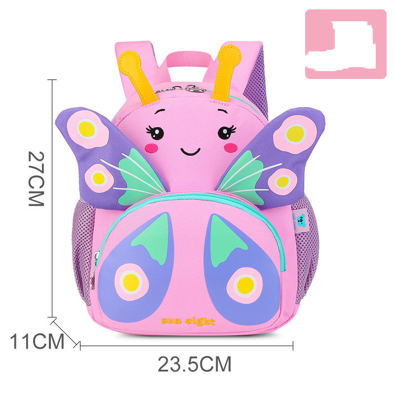 Cute Cartoon Shoulders Baby Lightweight Backpack Elementary School Schoolbag 4colour