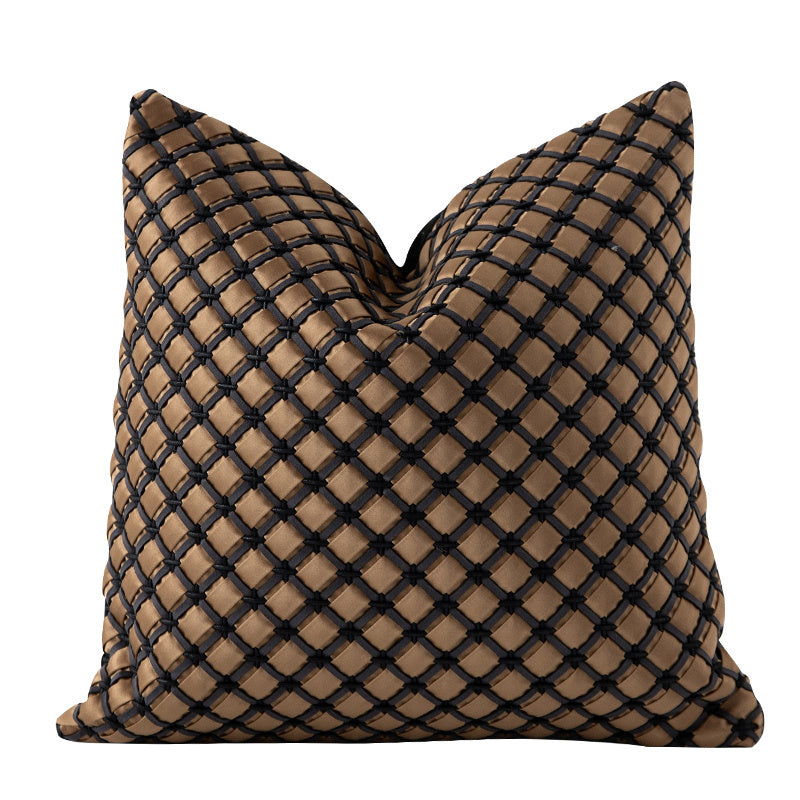 Woven Throw Pillows In Sofa Living Room Style A