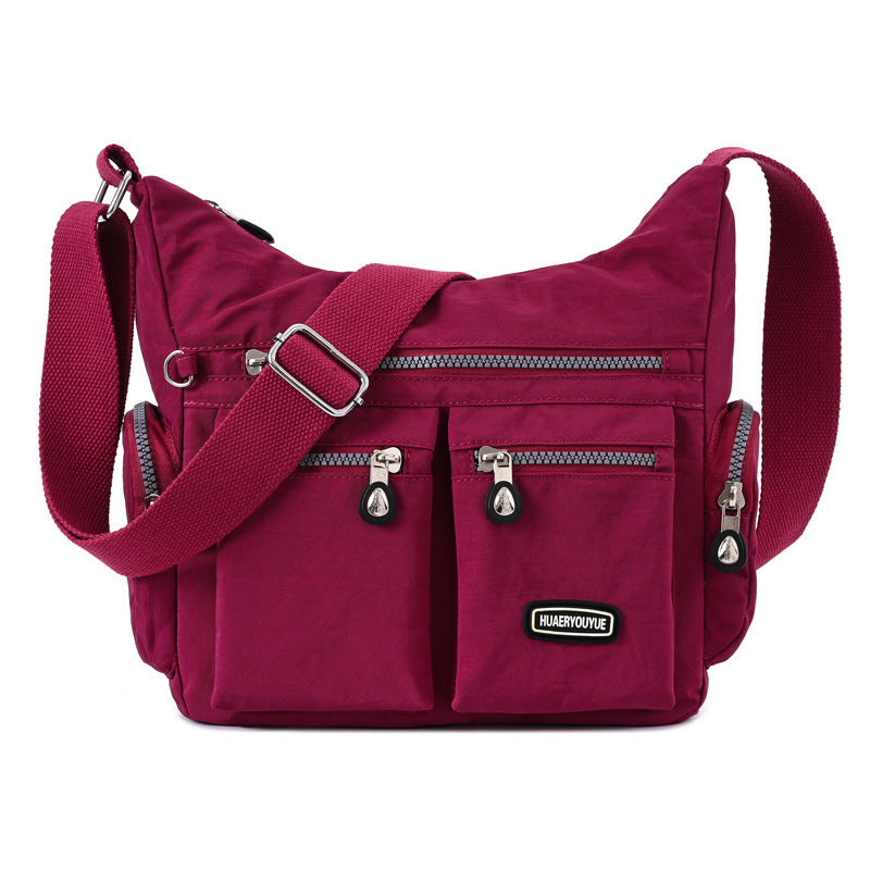 Women Shoulder Bags Multiple Pockets Waterproof Crossbody Bags Grape purple