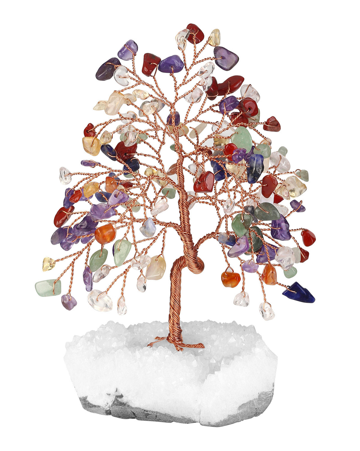 Trunk Bending White Crystal Tree Cluster Base Small Tree Ornaments Gravel Tree Seven colors