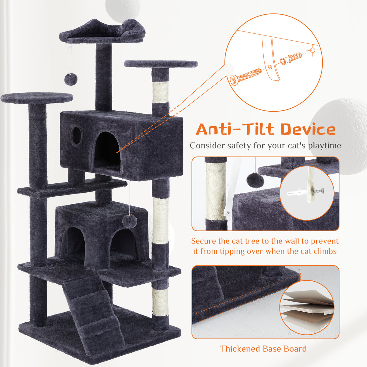 Multi Functional Cat Treehouse Cat Climbing Frame