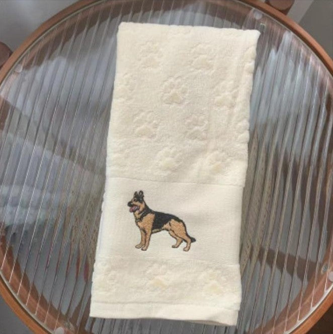Dog Embroidery Water Absorbing Wash Towel 15 Style 62x40cm