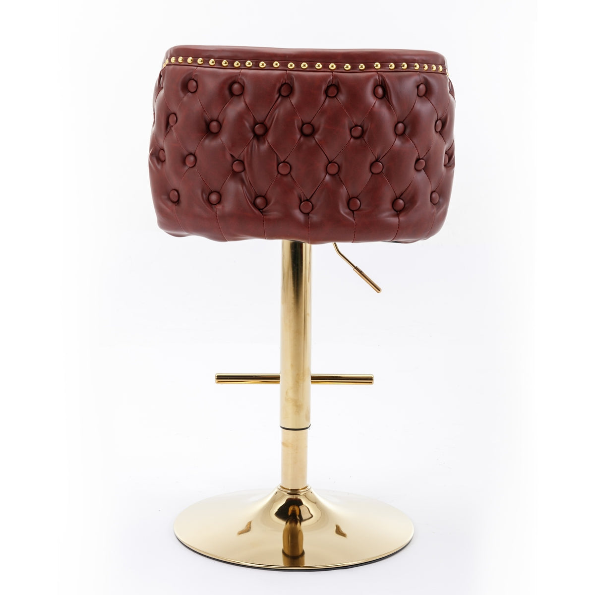 A A Furniture Swivel Barstools Adjustable Height, Modern PU Upholstered Stools