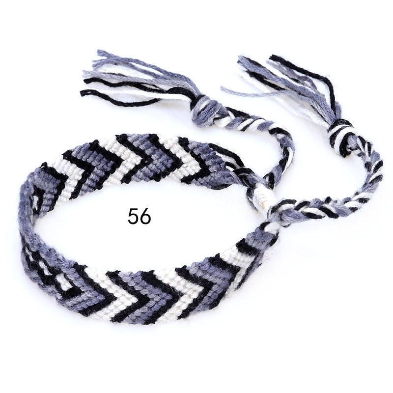 Nepal Ethnic Style Woven Rainbow Bracelet Style 56