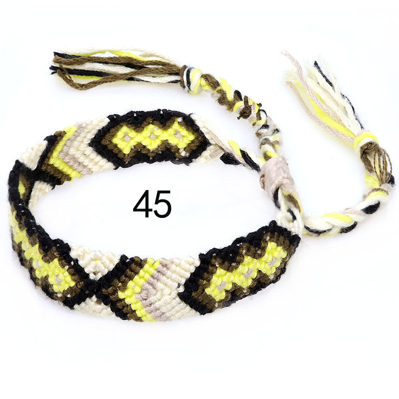 Nepal Ethnic Style Woven Rainbow Bracelet Style 45