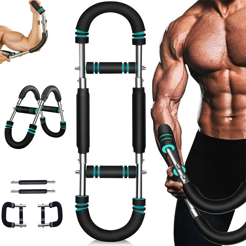 Adjustable U-Shaped Arm Strength Trainer Black 1-3 gear adjustment